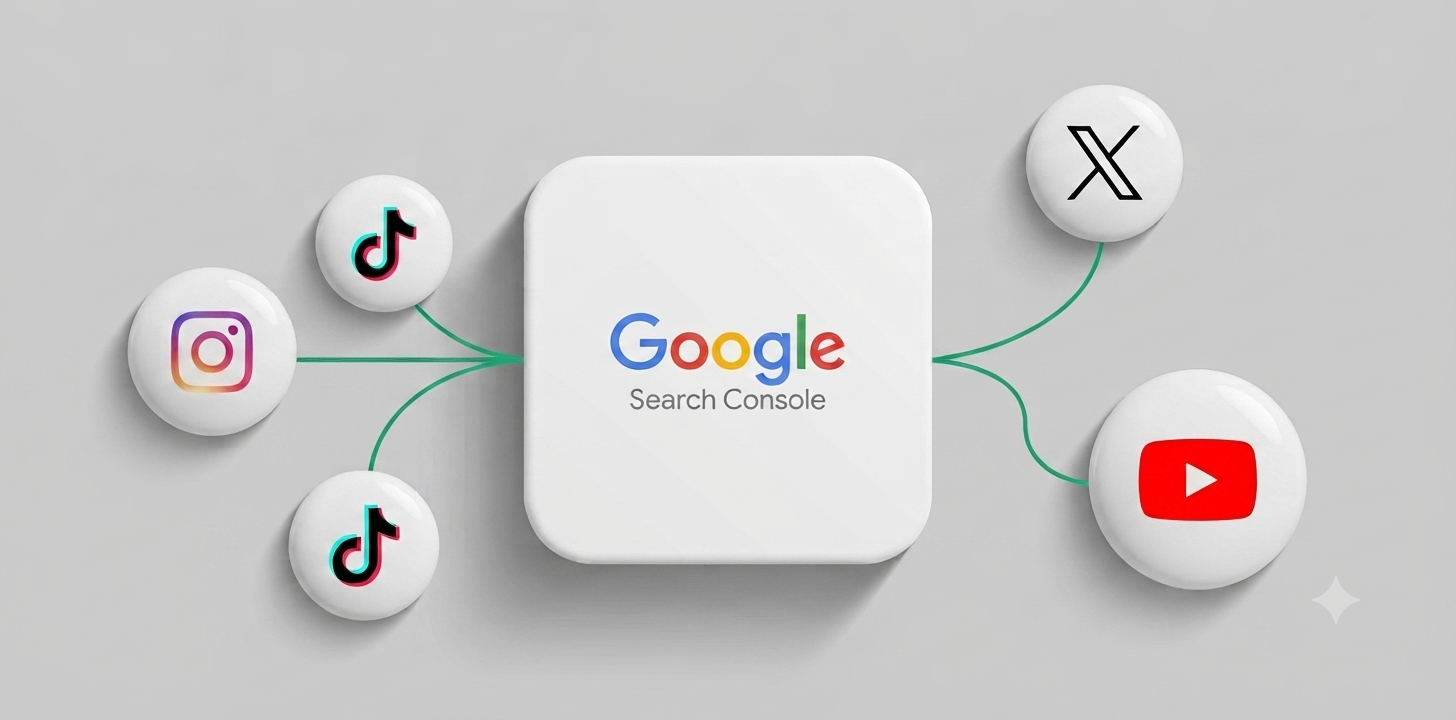 Search Console навчився бачити Instagram, TikTok, X і YouTube: розбираємо нову властивість «Платформи»